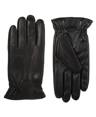 Isotoner - Luva Sleekheat Faux Nappa Masculina com Punho Franzido