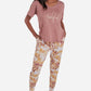 Danskin - Short Sleeve Hacci Pajama Set With Jogger