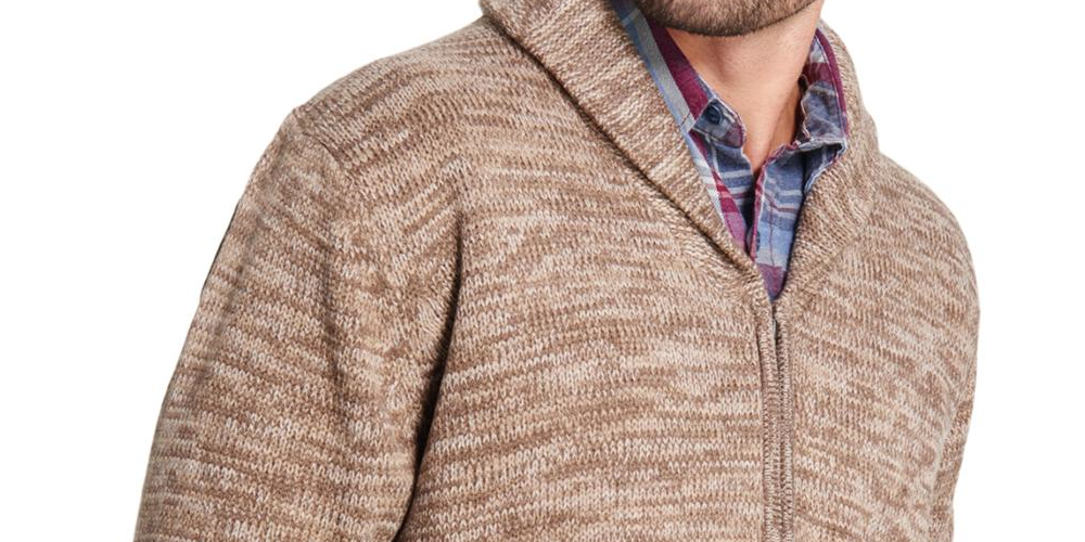 Cardigan vintage masculino à prova de intempéries, marrom, tamanho GG