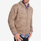 Cardigan vintage masculino à prova de intempéries, marrom, tamanho GG