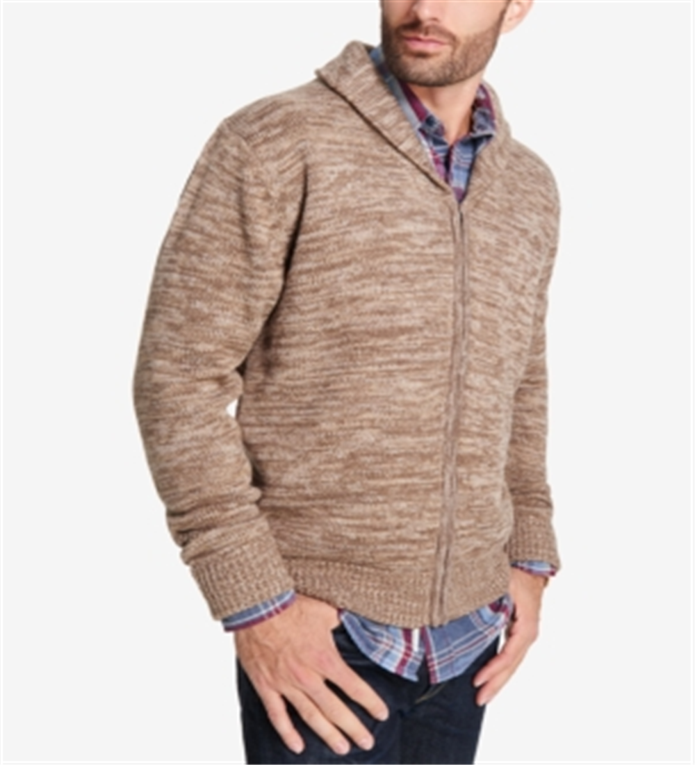 Cardigan vintage masculino à prova de intempéries, marrom, tamanho GG