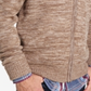 Cardigan vintage masculino à prova de intempéries, marrom, tamanho GG