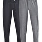 Calça de dormir de malha masculina Hanes, pacote com 2, preta, tamanho médio