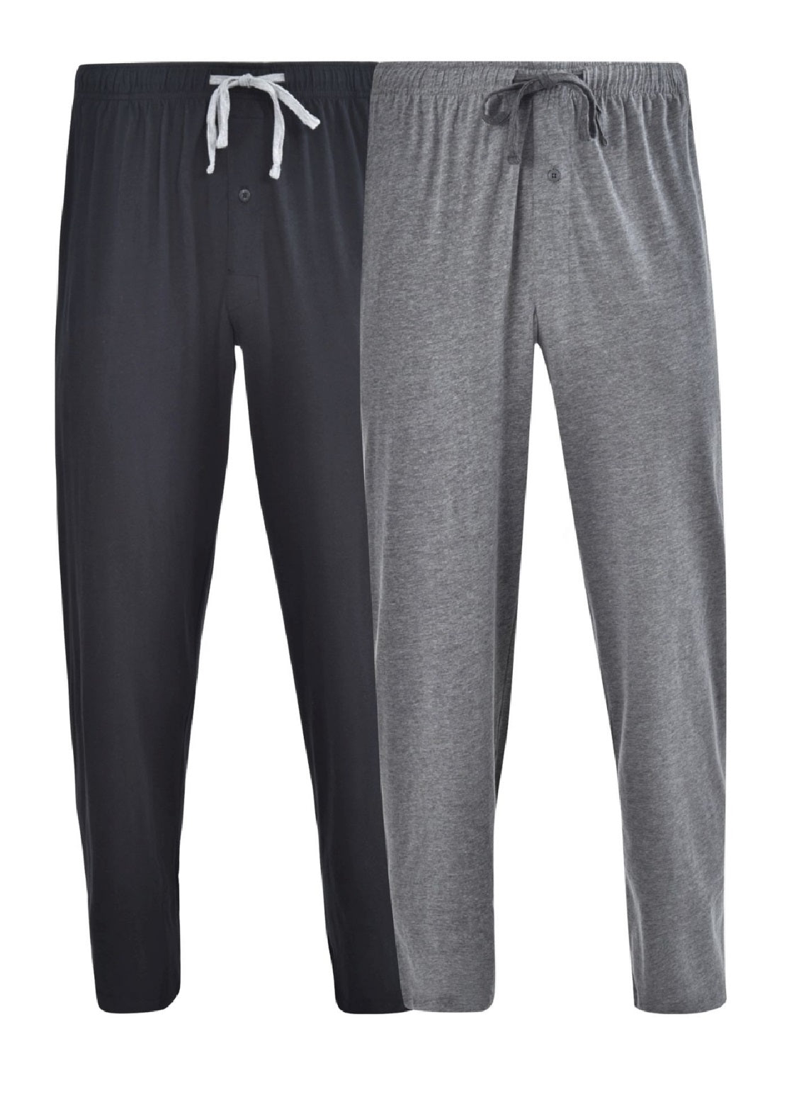 Calça de dormir de malha masculina Hanes, pacote com 2, preta, tamanho médio