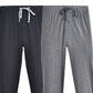 Calça de dormir de malha masculina Hanes, pacote com 2, preta, tamanho médio