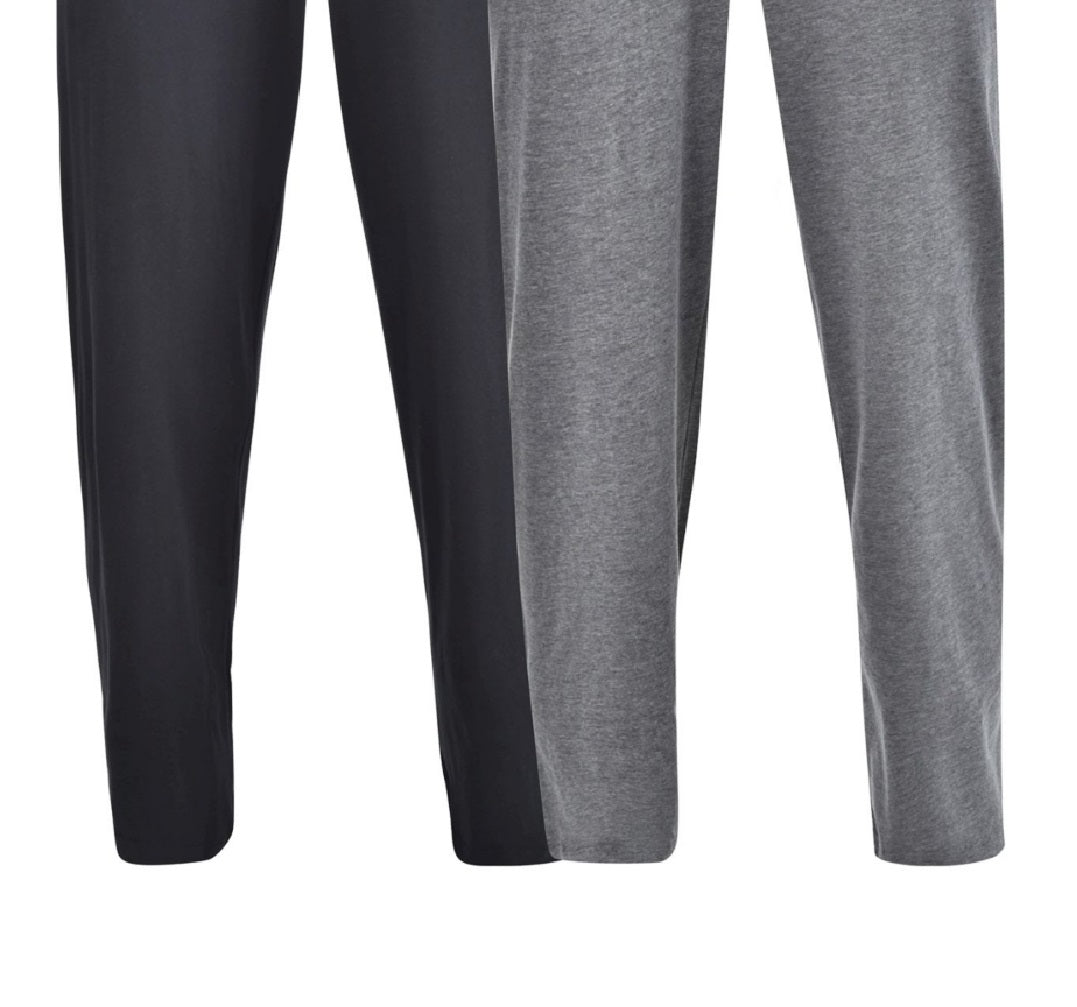 Calça de dormir de malha masculina Hanes, pacote com 2, preta, tamanho médio
