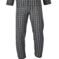 Conjunto de pijama de algodão largo Hanes masculino, tamanho 50, tamanho grande e alto, marrom