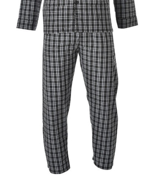 Hanes Men's Big And Tall Cvc Broadcloth Pajama Set Brown Size 50