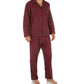 Conjunto de pijama Hanes CVC Broadcloth masculino, vermelho, tamanho médio