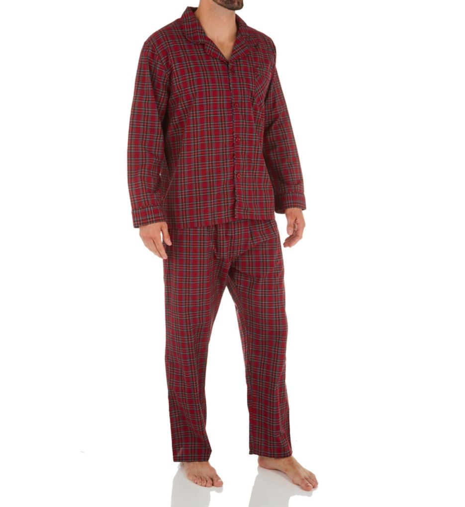 Conjunto de pijama Hanes CVC Broadcloth masculino, vermelho, tamanho médio