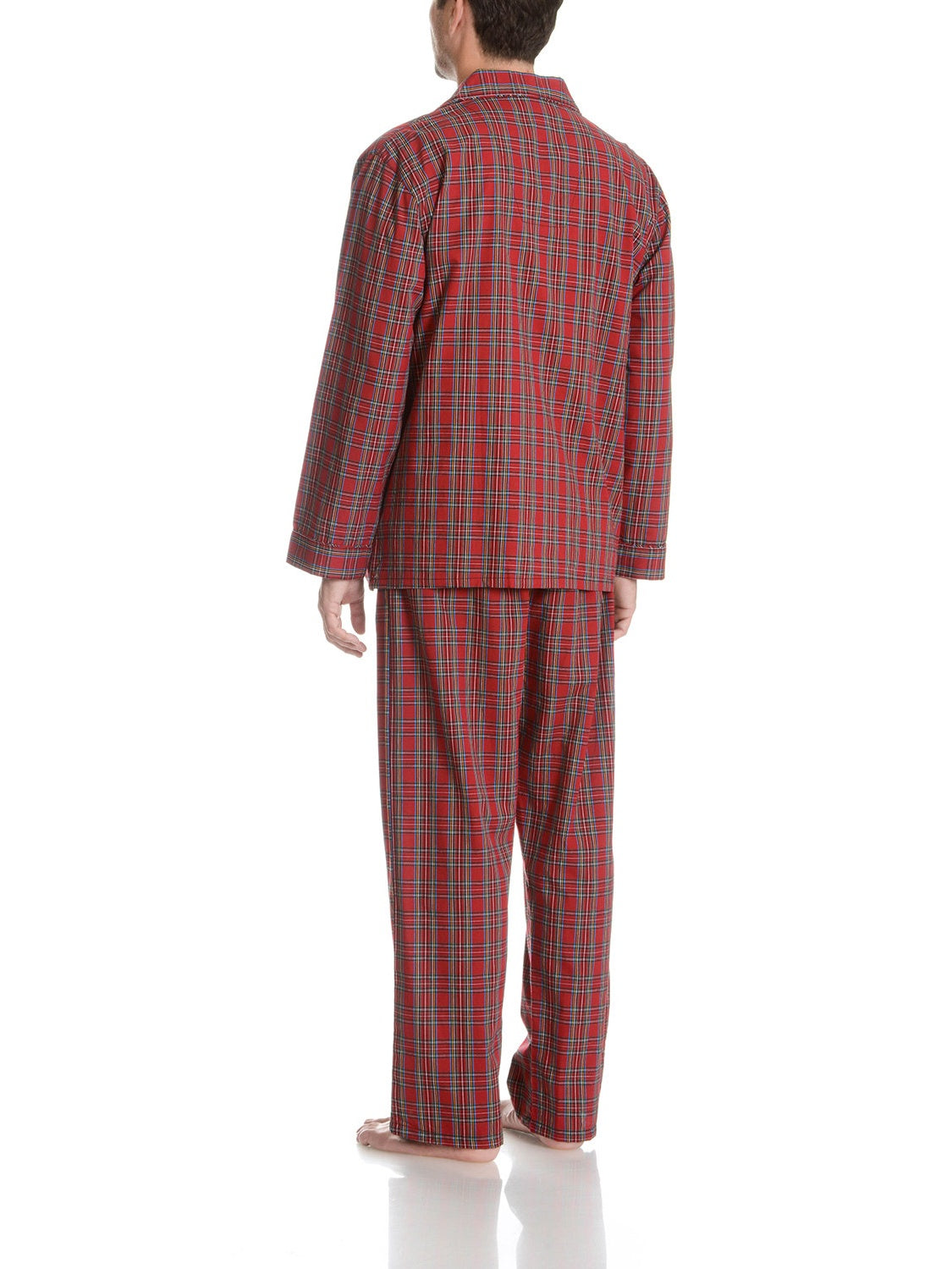 Conjunto de pijama Hanes CVC Broadcloth masculino, vermelho, tamanho médio