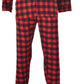 Conjunto de pijama xadrez de flanela masculino Hanes vermelho tamanho XXX-G