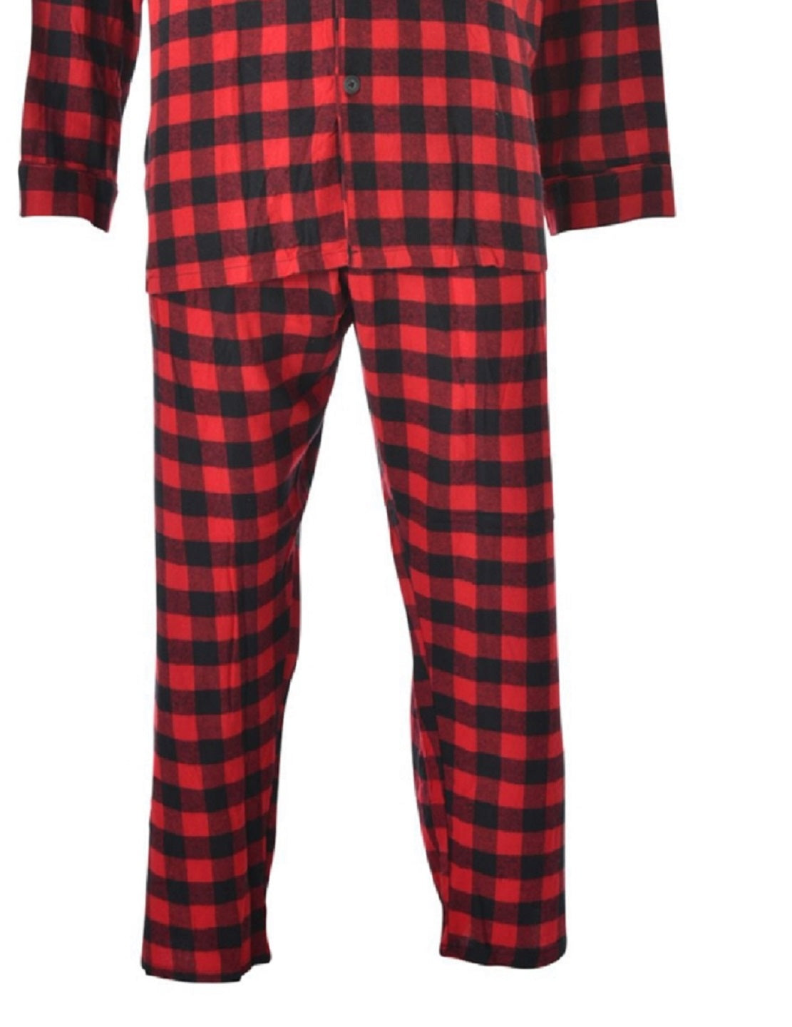 Conjunto de pijama xadrez de flanela masculino Hanes vermelho tamanho XXX-G