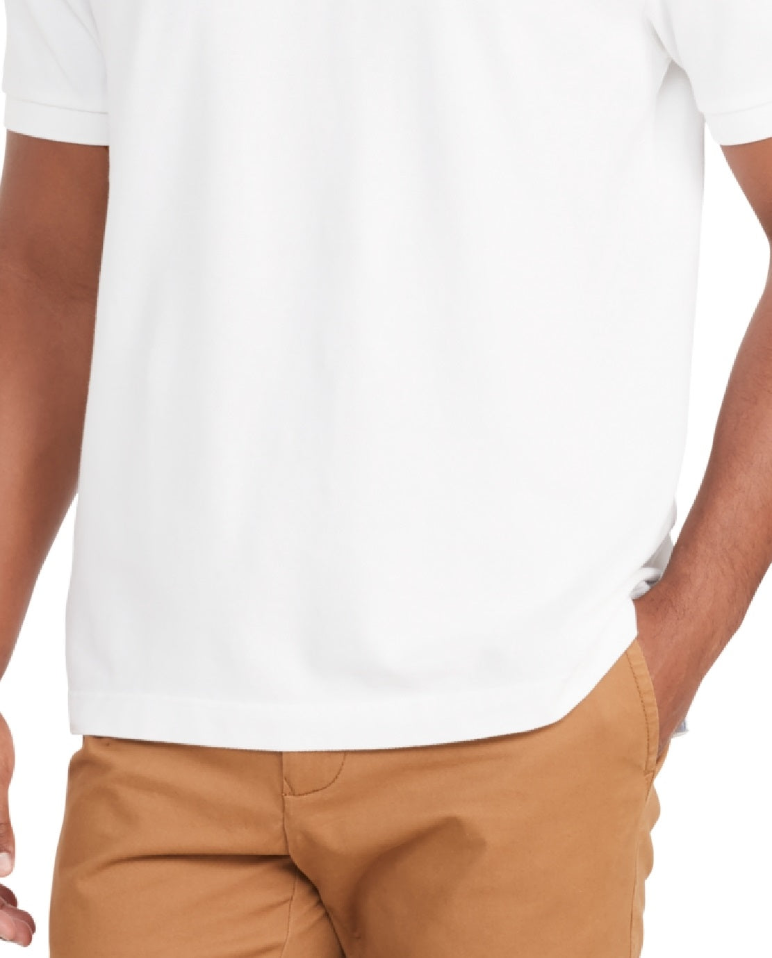 Camisa polo masculina Tommy Hilfiger Classic Fit Ivy, branca, tamanho grande