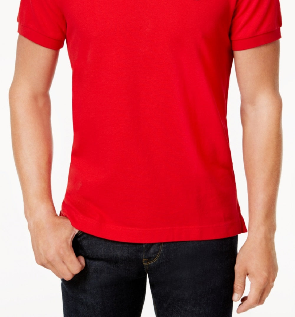 Tommy Hilfiger Classic Fit Ivy Polo Masculino Vermelho Tamanho Grande