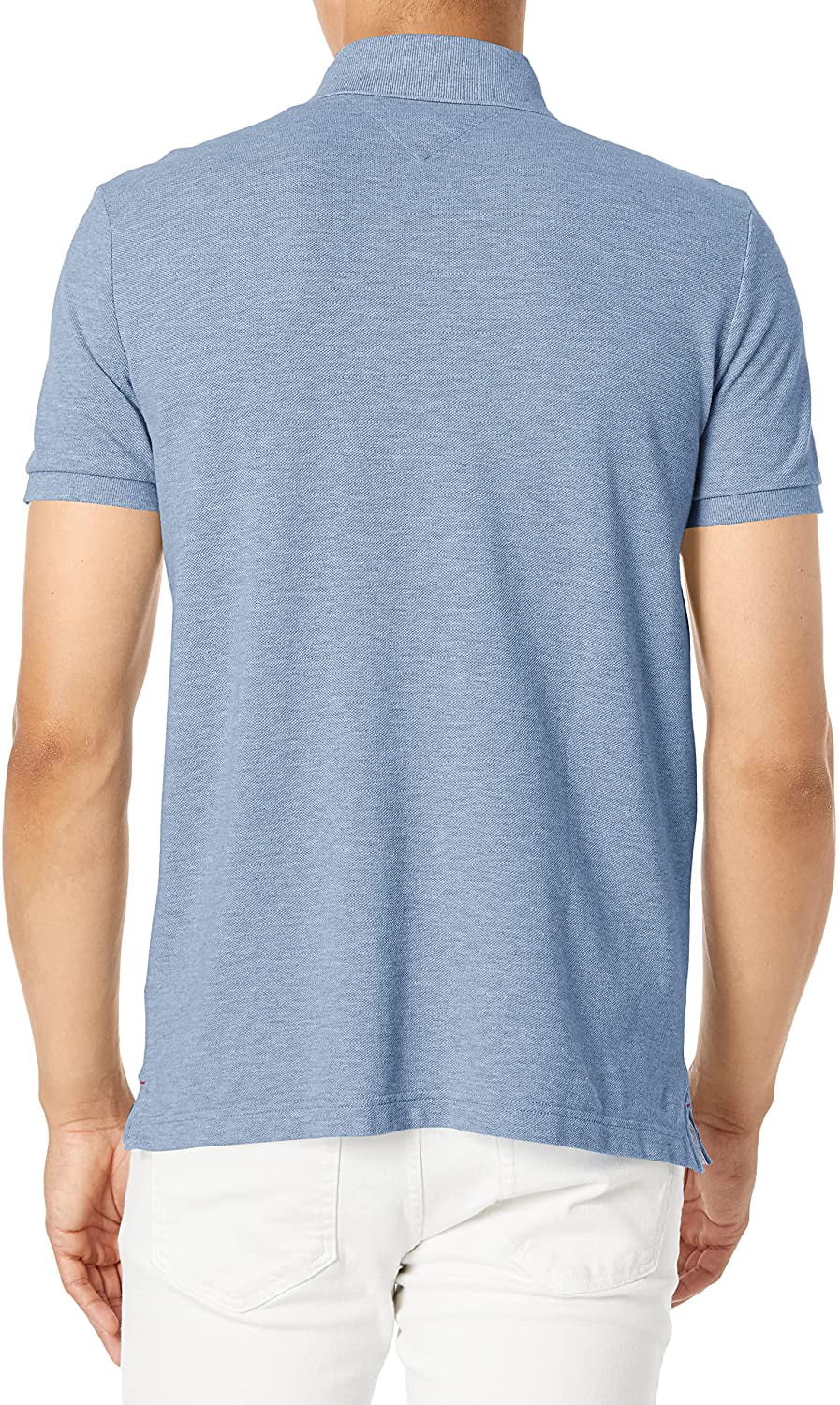 Tommy Hilfiger Polo Ivy Masculino Custom-Fit Azul Tamanho Grande