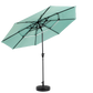 Aluminium 10ft 3 Tier Auto-Tilt Outdoor Patio Umbrella - Light Green