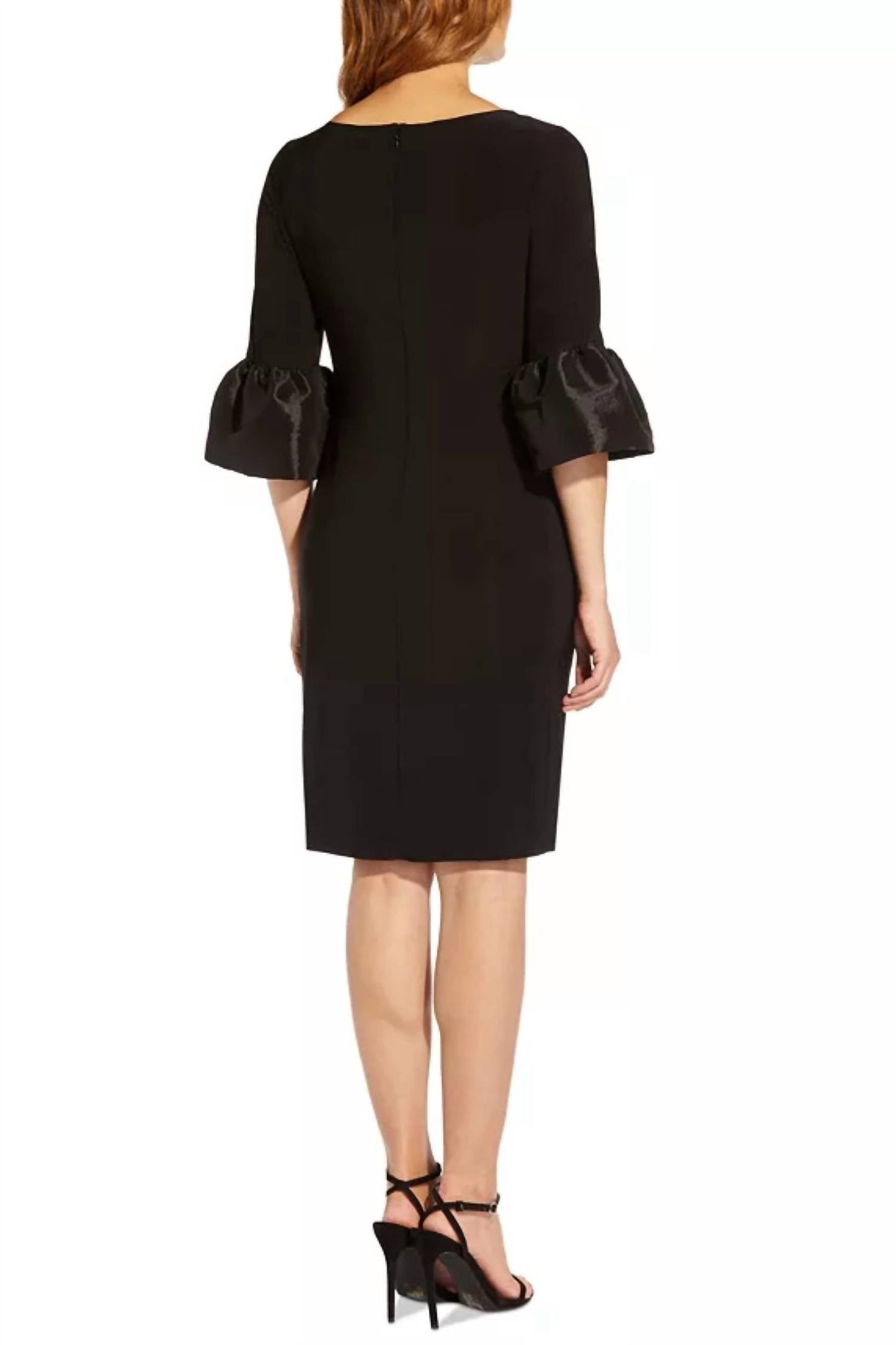 Adrianna Papell - Bell-cuff Draped Jersey Dress - Plus