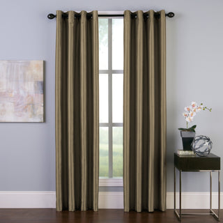 Cortina blackout listrada para ambientes internos Curtainworks Malta, tamanho bronze, 50 x 108