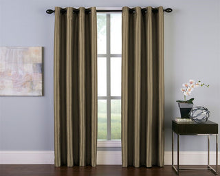 Cortina blackout listrada para ambientes internos Curtainworks Malta, tamanho bronze, 50 x 108