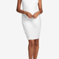 Vestido tubinho texturizado feminino Tommy Hilfiger, branco, tamanho 8