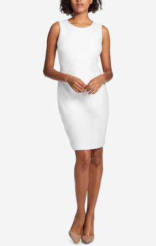 Vestido tubinho texturizado feminino Tommy Hilfiger, branco, tamanho 8