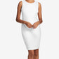 Vestido tubinho texturizado feminino Tommy Hilfiger, branco, tamanho 8