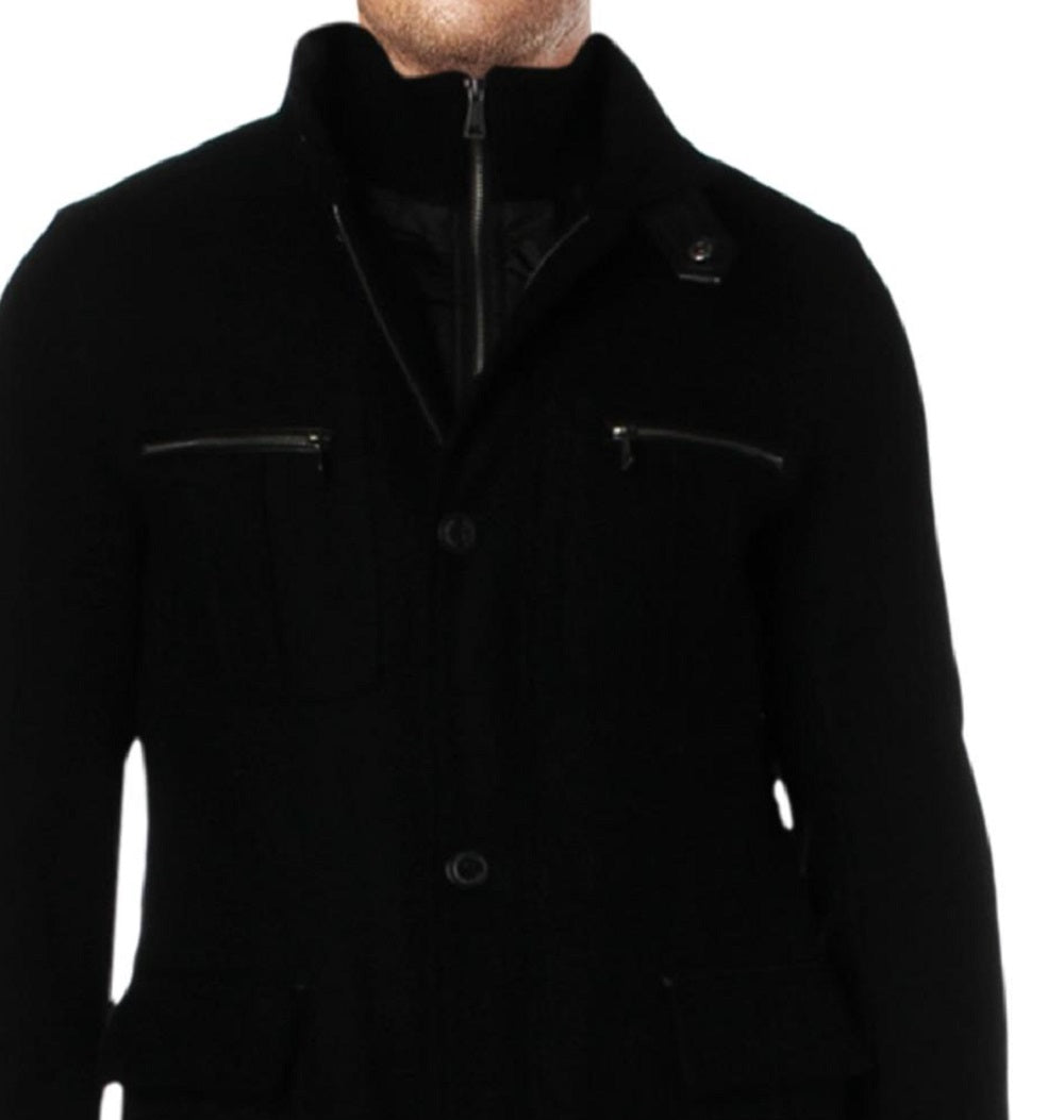 Jaqueta Melton Masculina Cole Haan Cinza Tamanho Médio