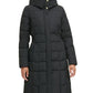 Cole Haan Box Quilt Down Puffer Coat Feminino Preto Tamanho Grande