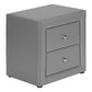 Nightstand with Storage Drawer, Upholstered, Transitional