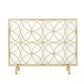 Thayer Single Panel Iron Fireplace Screen with Geometric Design