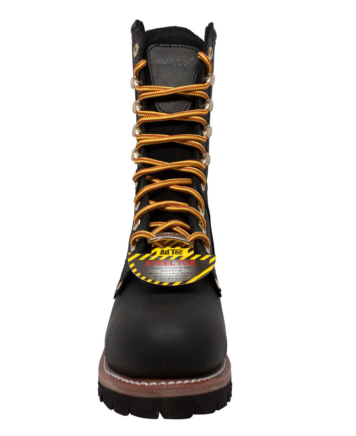 Bota Logger Adtec Masculina 9 Resistente à Água com Biqueira de Aço, Preta, Tamanho 9 W