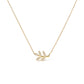 10K Yellow Gold 1/10 Cttw Diamond Leaf and Branch 18" Pendant Necklace (H-I Color, I1-I2 Clarity)