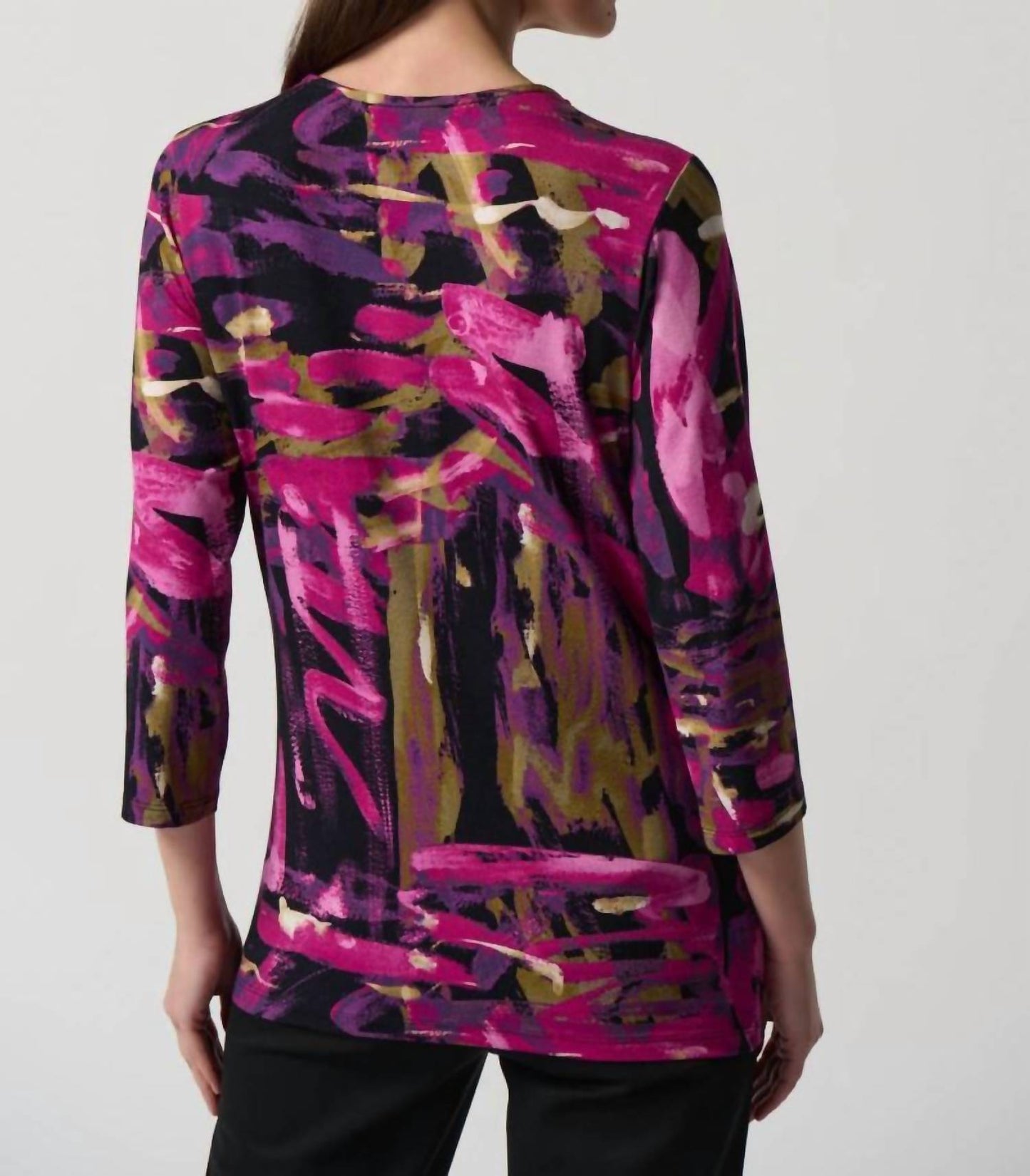 Joseph Ribkoff - CRISS-CROSS V NECK TOP