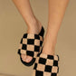 Roam - Women's Fuzzy Checker Slide Sandal