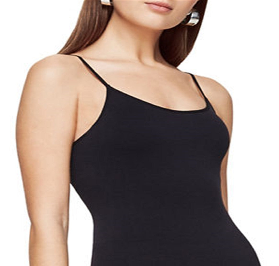 BCBGMAXAZRIA Top feminino de malha margarida com decote redondo e camisola, preto, tamanho extrapequeno