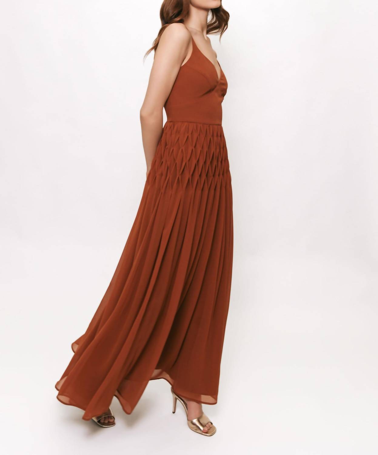 Hutch - Diamond Pleated Maxi Dress