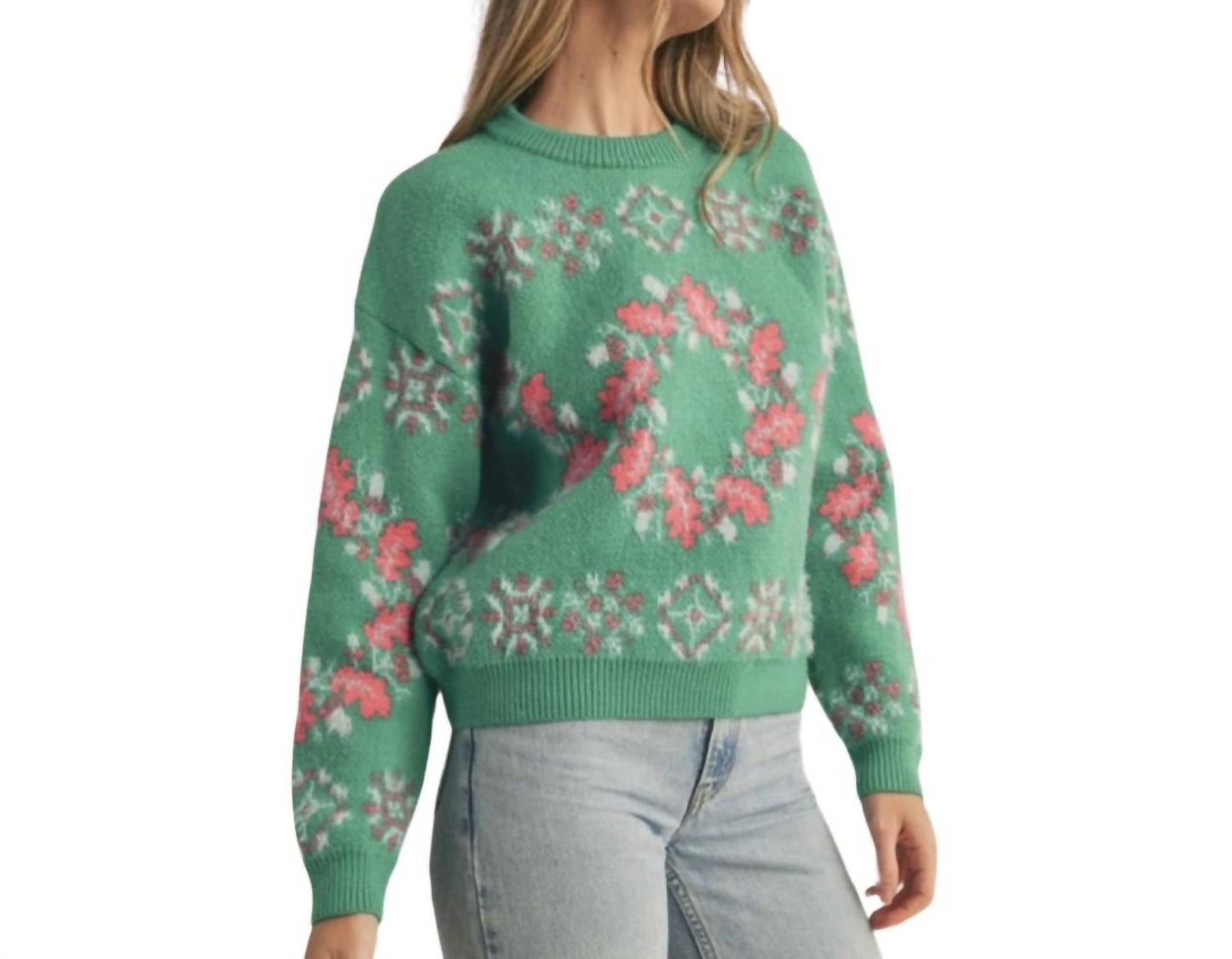 &Merci - Mixed Knit Faire Isle Sweater