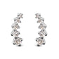 10K White Gold 1/10 Cttw Diamond Journey Style Climber Stud Earrings (H-I Color, I1-I2 Clarity)