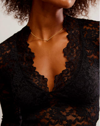 Free People - Manga comprida de renda para o dia todo