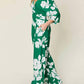 Double Take - Full Size Printed Tie Back Wide Leg Jumpsuit
