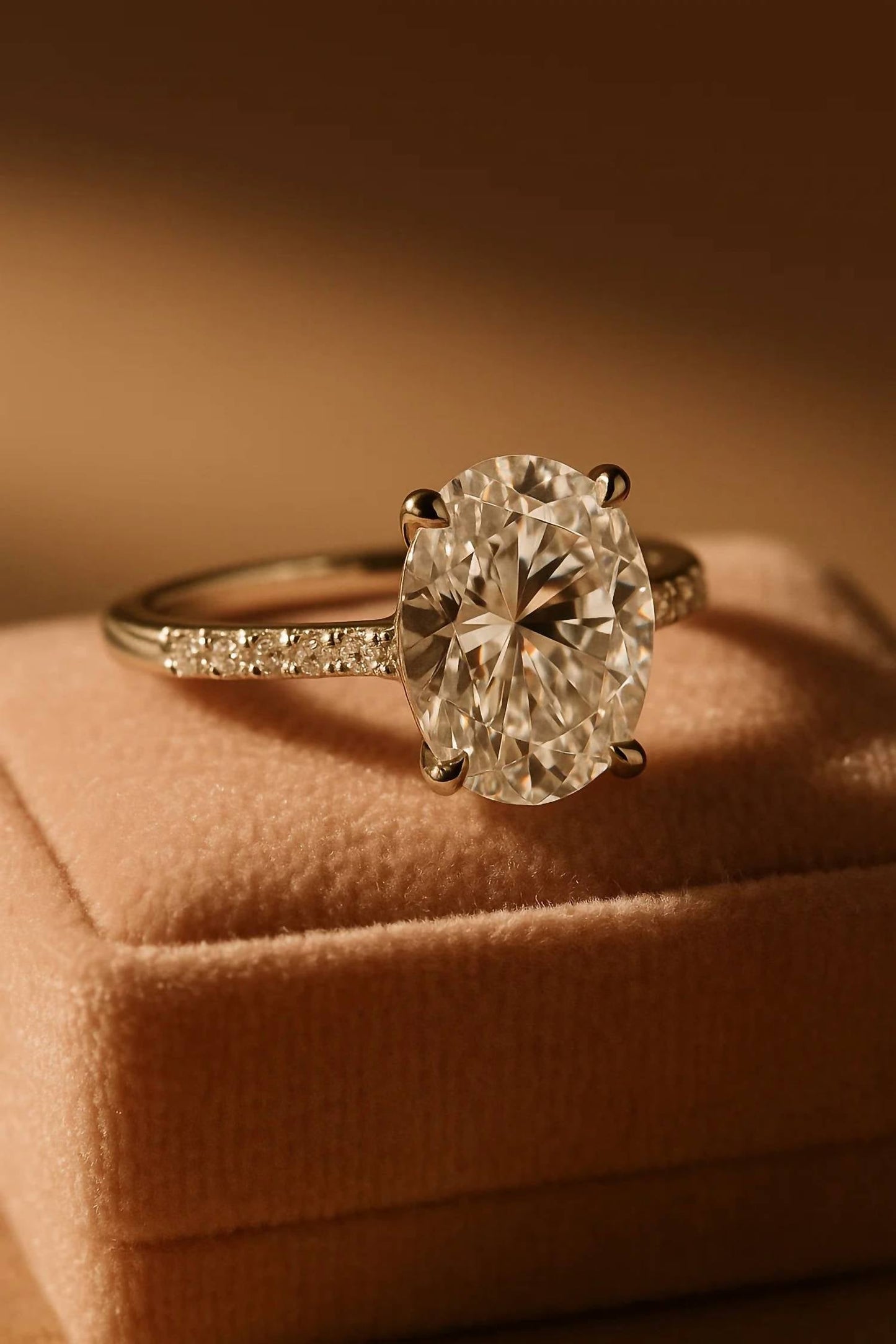 Allyanna Gifts - Women's Oval Pave Moissanite Ring