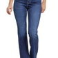 Mica Denim - Women's Mid-rise Boot Cut With Back Slit Pants