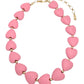 Pink Panache - Women's Wood Heart Necklace