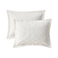 King/Cal King Embroidered Medallion Faux Fur Comforter Mini Set