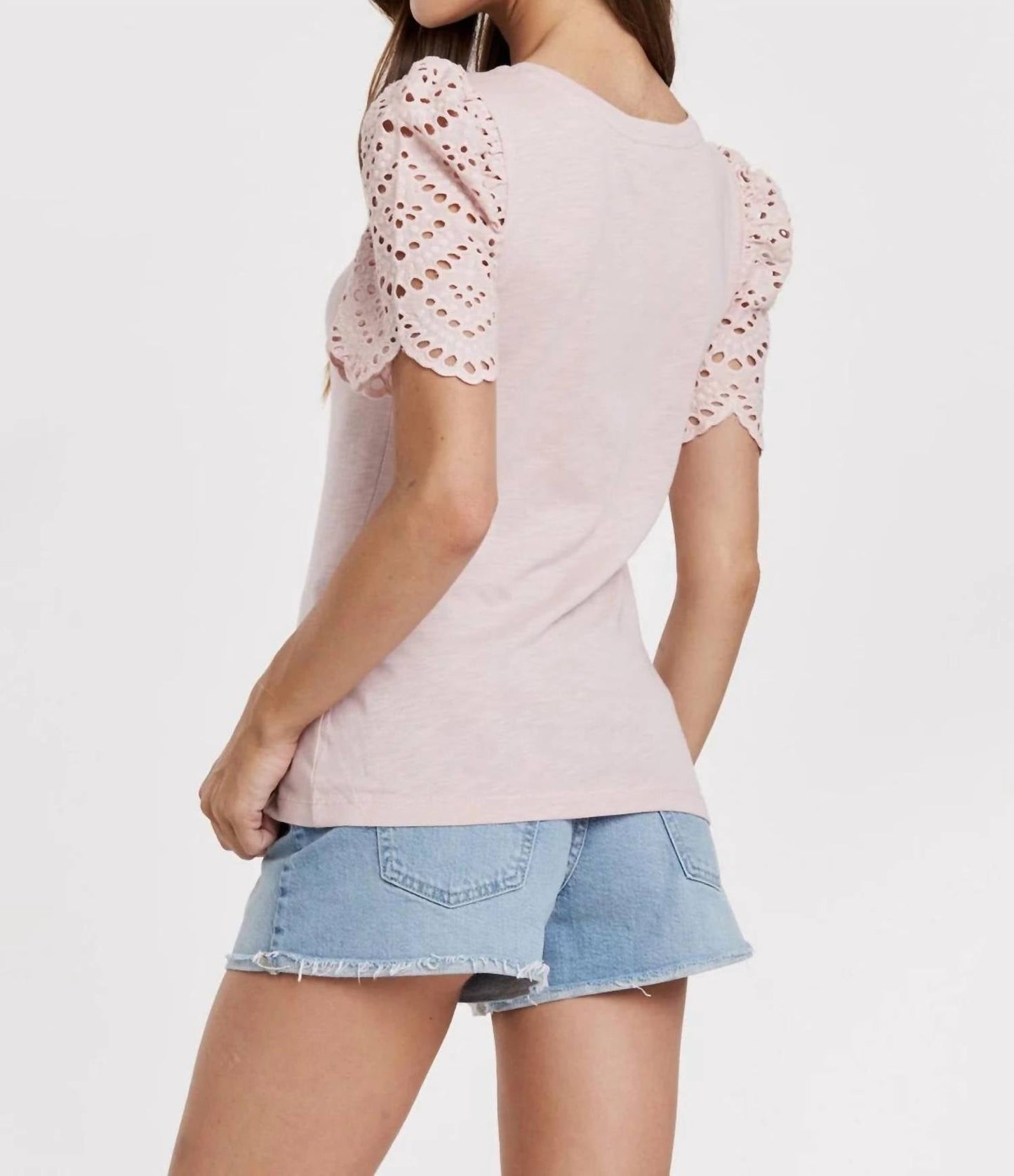Another Love - Shea Eyelet Sleeve Top
