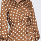 Aakaa - Polka Dot Long Sleeve Wrap Maxi Dress