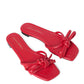 Loeffler Randall - Women's Hadley Leather Bow Flat Sandal