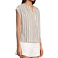 Sanctuary - By The Bay Shell Striped Short Sleeve Top