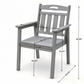 HDPE Outdoor Patio Dining Set with Table and 4 Chairs